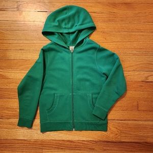 Like-new Hanna Bright Green Zip-Up Hoodie sz 130 (US 8) 🍀🌲🌴🌵